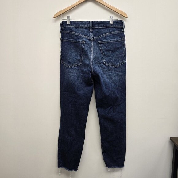 Old Navy O.G. Straight High-Rise Denim Blue Jeans Women’s Size 8 Button Fly - Picture 2 of 10